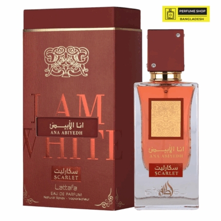 Lattafa Ana Abiyedh Scarlet – Unisex Luxury Perfume 60ml | Long Lasting Floral Fruity Vanilla Fragrance