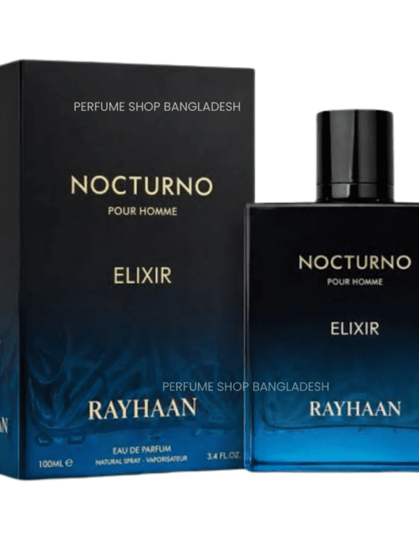 Rayhaan Nocturno Elixir Eau de Parfum 100ml | Fresh Woody Amber Fragrance for Men